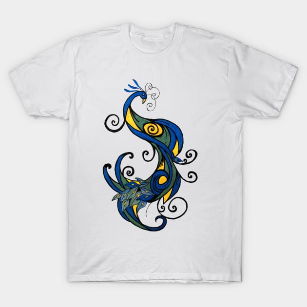 Abstract Peacock T-Shirt by ZeichenbloQ